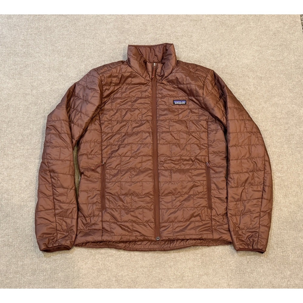Patagonia Nano Puff Jacket Men's Quilted Full Zip Puffer Copper Medium Outdoor